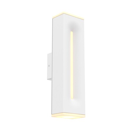 Dals 16 Inch Rectangular CCT Dual Light Wall Sconce LWJ16-CC-WH